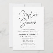 Moderne Minimalistische Dusche Einladung (Vorderseite)