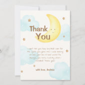 Moderne Minimalistische Dusche über dem Mond Dankeskarte (Vorderseite)