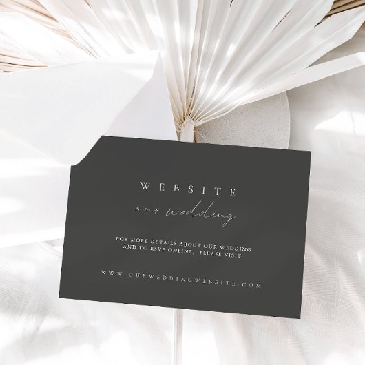 Moderne Minimalistische Dusty Gray Wedding Website Einladung