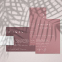 Moderne Minimalistische Dusty-Rose-Hochzeit