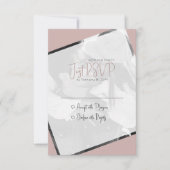 Moderne Minimalistische Dusty Rose Lässig Hochzeit RSVP Karte (Vorderseite)