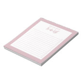 Moderne Minimalistische Dusty-Rose Notizblock (Rotiert)