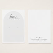 Moderne Minimalistische Earring Display Card (Vorne & Hinten)