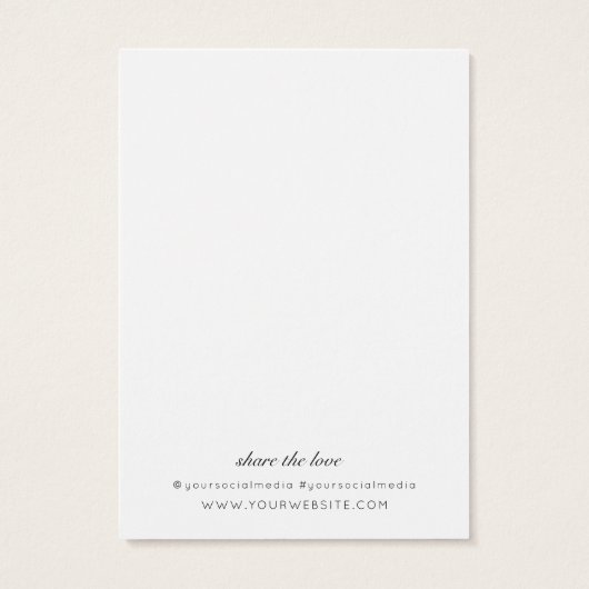 Moderne Minimalistische Earring Display Card (Rückseite)