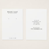 Moderne Minimalistische Earring Display Card (Vorne & Hinten)