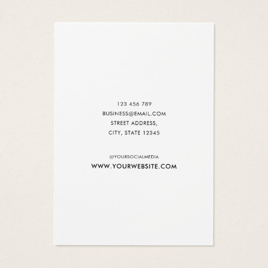 Moderne Minimalistische Earring Display Card (Rückseite)