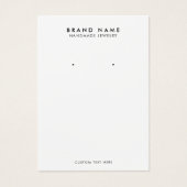 Moderne Minimalistische Earring Display Card (Vorderseite)