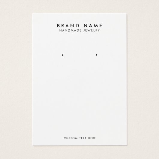 Moderne Minimalistische Earring Display Card (Vorderseite)