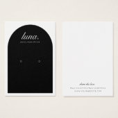 Moderne Minimalistische Earring Display Card (Vorne & Hinten)