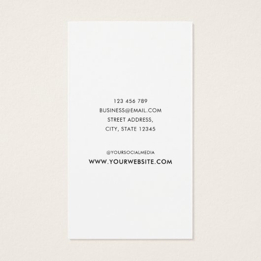 Moderne Minimalistische Earring Display Card (Rückseite)