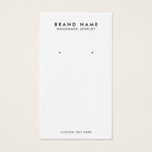Moderne Minimalistische Earring Display Card (Vorderseite)