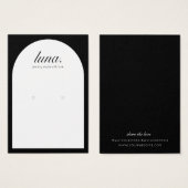 Moderne Minimalistische Earring Display Card (Vorne & Hinten)