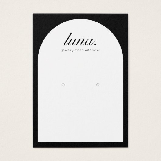 Moderne Minimalistische Earring Display Card (Vorderseite)