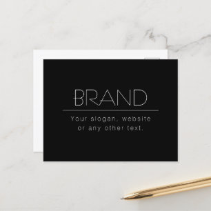 Moderne minimalistische editierbare Texte Schwar Postkarte