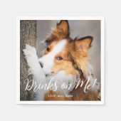 Moderne Minimalistische Einfach-Hundeseihe mit ind Serviette (Vorderseite)