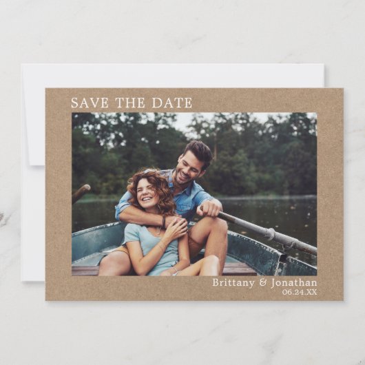 Moderne Minimalistische Einfach-Save the Date-Kraf Save The Date (Vorderseite)