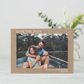 Moderne Minimalistische Einfach-Save the Date-Kraf Save The Date (Stehend Vorderseite)