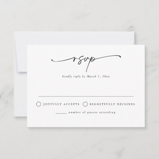 Moderne Minimalistische Einfach-UAWG-Einsteckkarte Einladung (Vorderseite)