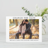 Moderne Minimalistische Einfache Änderung der Datu Save The Date (Stehend Vorderseite)