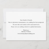 Moderne Minimalistische Einfache Änderung der Datu Save The Date (Rückseite)