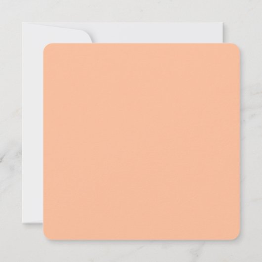 Moderne Minimalistische, einfache Babydusche Peach Einladung (Rückseite)