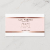 Moderne minimalistische, einfache berufliche Leuch Visitenkarte (Rückseite)