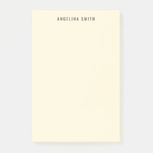 Moderne minimalistische einfache Cornsilk-Farbe Post-it Klebezettel