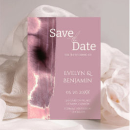 Moderne, Minimalistische, einfache, Dusty Rose Mau Save The Date