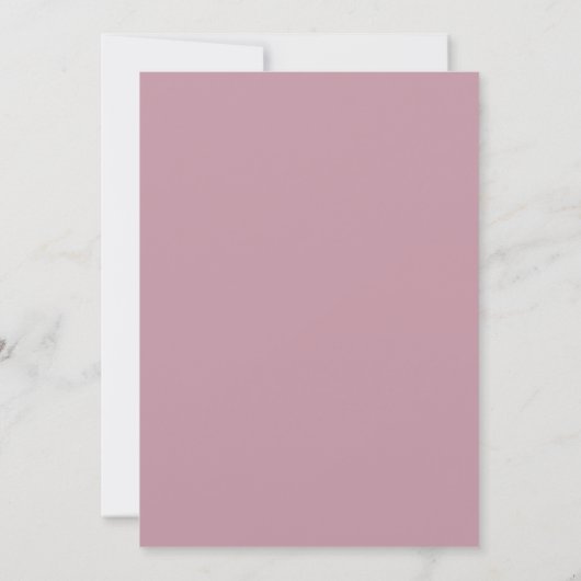 Moderne, Minimalistische, einfache, Dusty Rose Mau Save The Date (Rückseite)