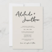 Moderne Minimalistische Einfache Einladungen für H (Vorderseite)