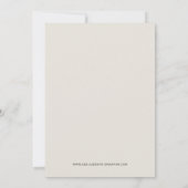 Moderne Minimalistische Einfache Einladungen für H (Rückseite)