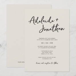 Moderne Minimalistische Einfache Einladungen für H