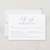 Moderne minimalistische einfache Elegante RSVP-Kar RSVP Karte (Vorderseite)