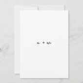 Moderne Minimalistische Einfache Flucht-Rezeption Einladung (Rückseite)