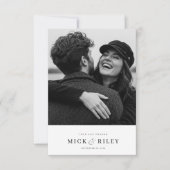 Moderne Minimalistische Einfache Foto Hochzeit Dankeskarte (Vorderseite)