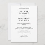 Moderne Minimalistische, einfache Foto Hochzeit Einladung (Vorderseite)