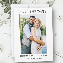 Moderne Minimalistische, einfache Foto Save the Da Date