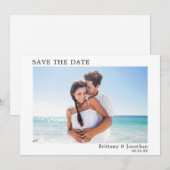 Moderne Minimalistische, einfache Foto Save the Da Date (Vorne/Hinten)