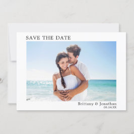 Moderne Minimalistische, einfache Foto Save the Da Date