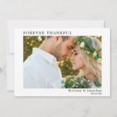 Moderne Minimalistische Einfache für immer Dankbar Dankeskarte (Vorderseite)