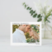 Moderne Minimalistische Einfache Hochzeit für imme Postkarte (Stehend Vorderseite)