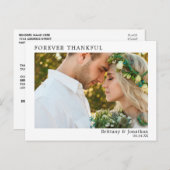 Moderne Minimalistische Einfache Hochzeit für imme Postkarte (Vorne/Hinten)