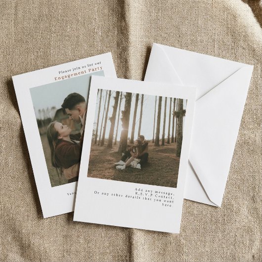 Moderne Minimalistische Einfache Hochzeit mit dopp Einladung