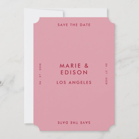 Moderne Minimalistische Einfache Hochzeit retten d Einladung (Vorderseite)