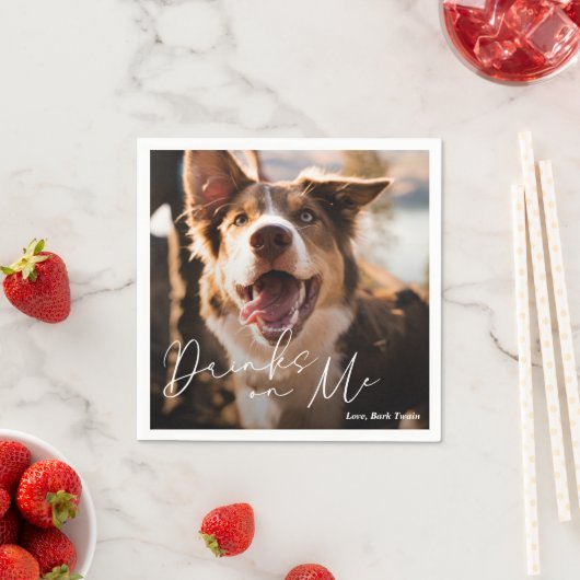 Moderne Minimalistische Einfache Hochzeit Serviette (Beispiel)