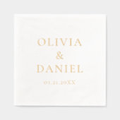 Moderne Minimalistische Einfache Hochzeit Servietten Mit Folie (Vorderseite)