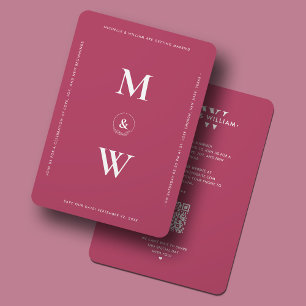Moderne minimalistische einfache Hochzeitsmonogram Save The Date