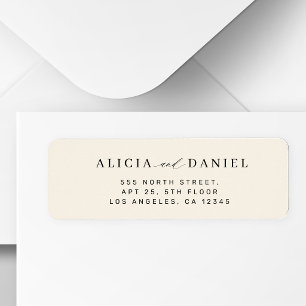 Moderne minimalistische einfache Hochzeitsrücksend