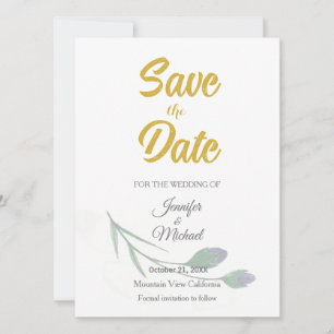 Moderne minimalistische einfache Kalligrafie zur H Save The Date