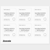 Moderne, Minimalistische, einfache Kerzen Quadratischer Aufkleber (Blatt)